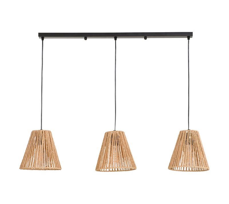 Suspension 3 lumières L. 65 cm GIADA Beige