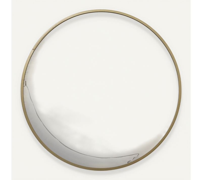 Miroir Rond "alice" D38cm Or