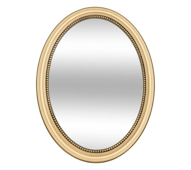 Miroir Rond Moulure "victoria" 53x40cm Doré