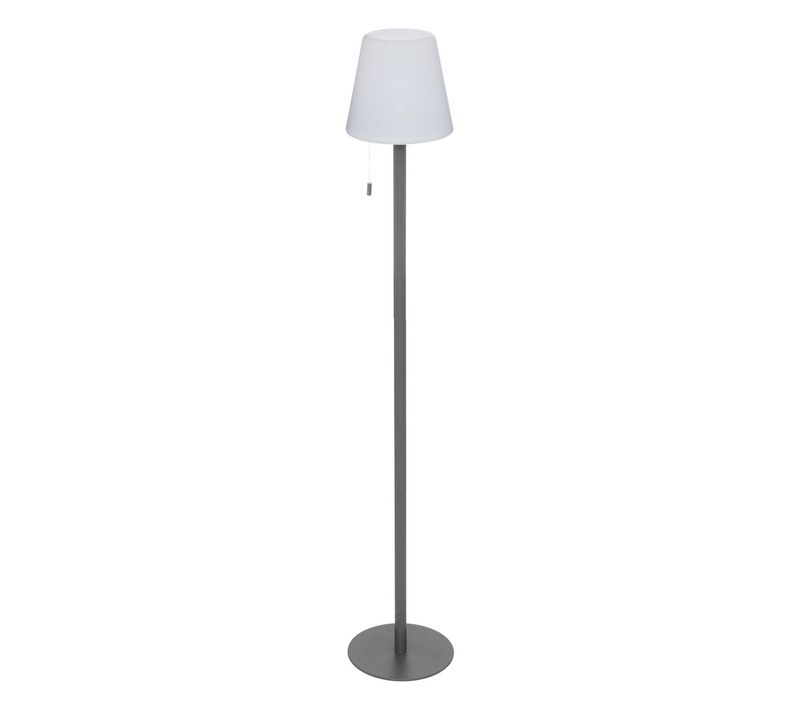 Lampadaire D'extérieur LED Rechargeable USB Base Acier Gris Foncé D 18 X L 105.5 Cm