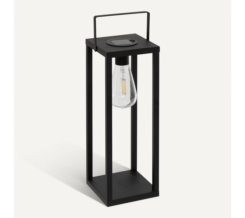 Lanterne Solaire "faby" H36cm Noir