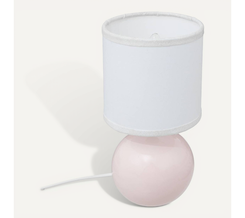 Lampe Céramique "timéo" H25cm Rose Clair