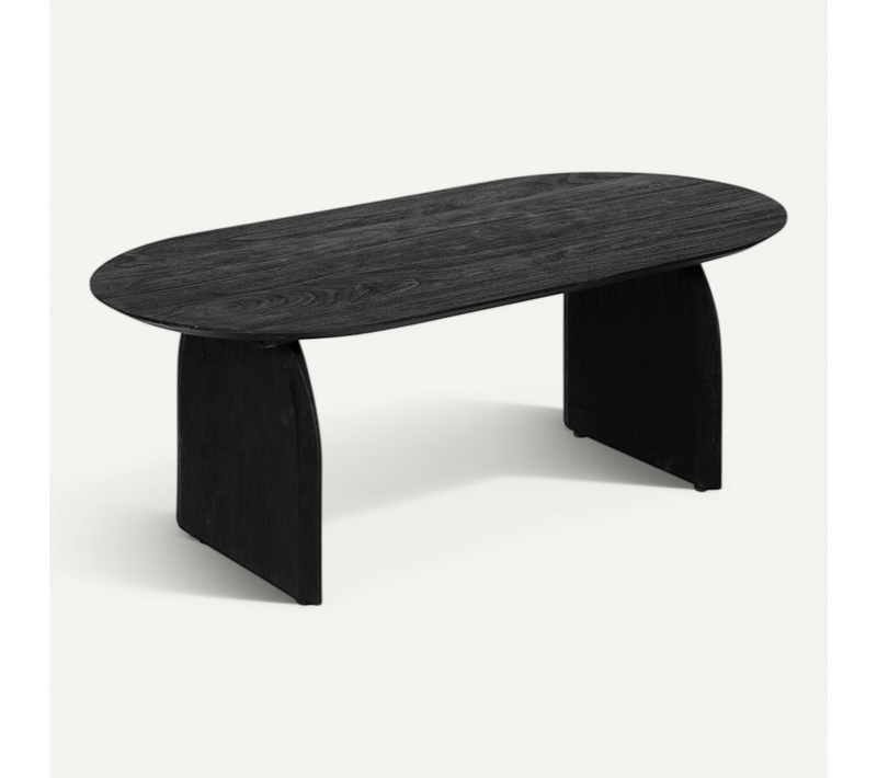 Table Basse Isana Noir Asymétrique 120x60cm