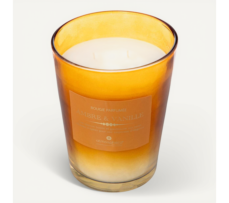 Bougie Parfumée Alma 855g Pot Verre Ambre