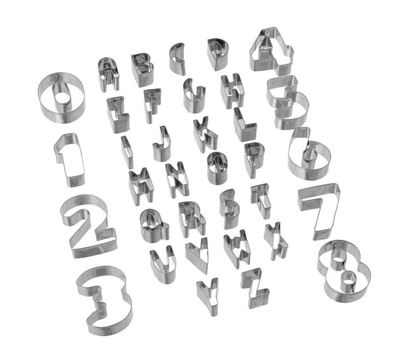 Lot De 30 Emporte-pièces Chiffres/lettres