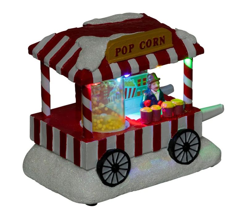 Village De Noël Stand De Popcorn Lumineux