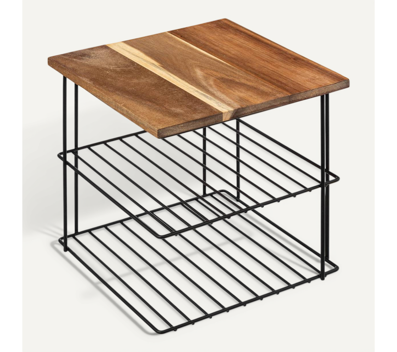 étagère D'angle 2 Niveaux 24cm