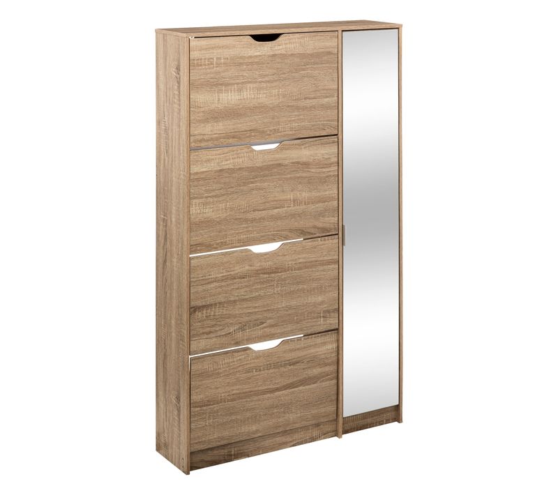 Range Chaussures 4 Abattants + Miroir Naturel 5five