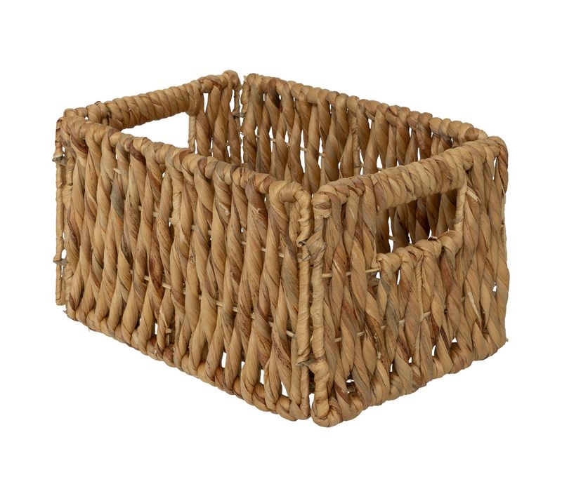 Panier De Rangement Beige En Roseau L 29 Cm