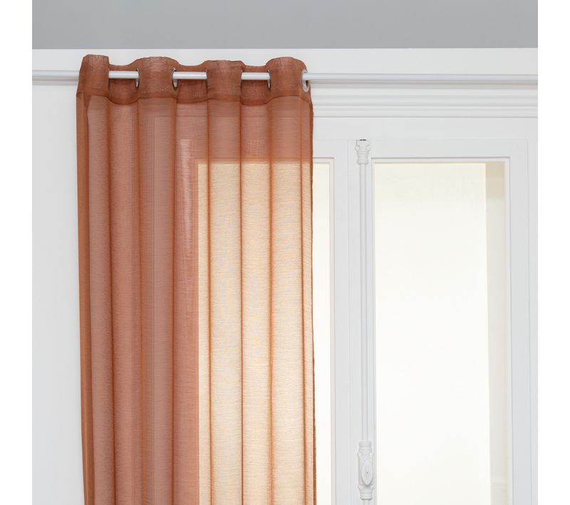 Voilage à Oeillets Terracotta 135 X 240 Cm