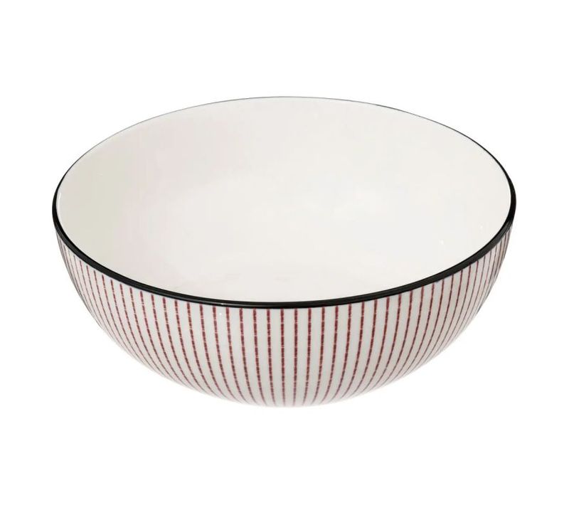 Saladier Porcelaine "lunis" 22cm Rouge