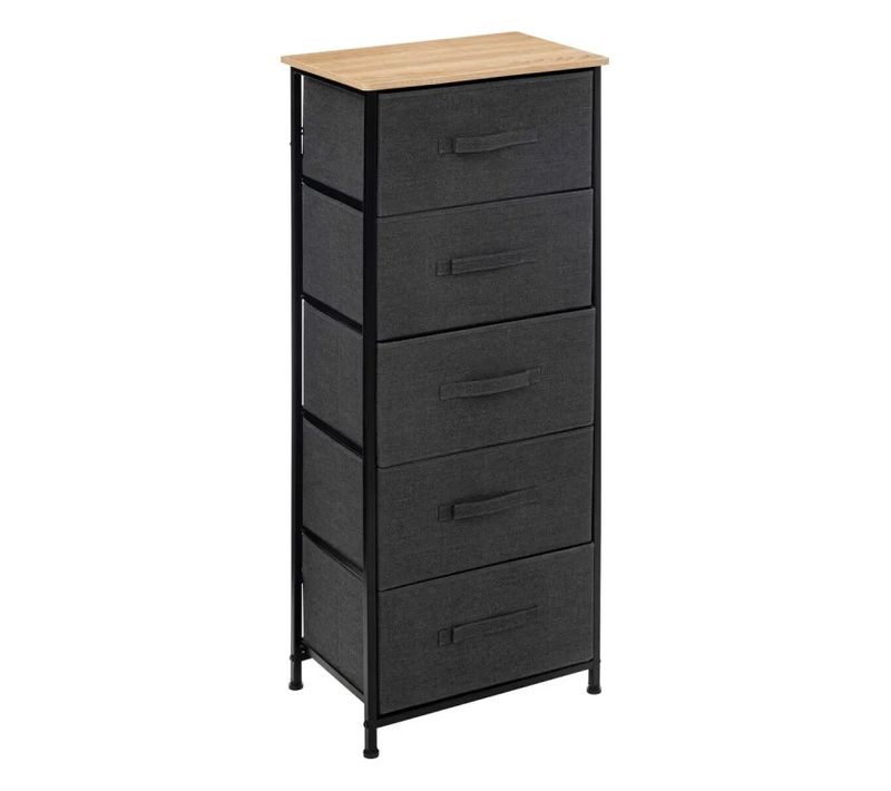 Chiffonnier 5 Tiroirs Tissa Gris Foncé 5five