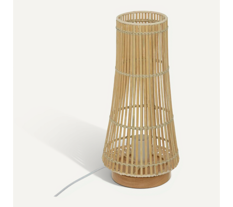 Lampe à Poser 38 Cm Mahé Bambou - Naturel Clair