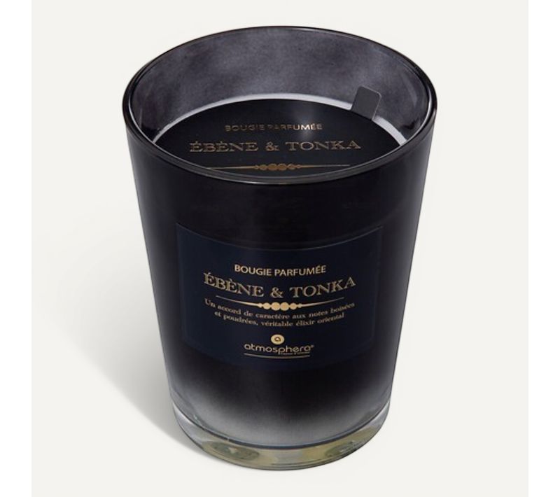 Bougie Parfumée Alma 855g Pot Verre Fève Tonka