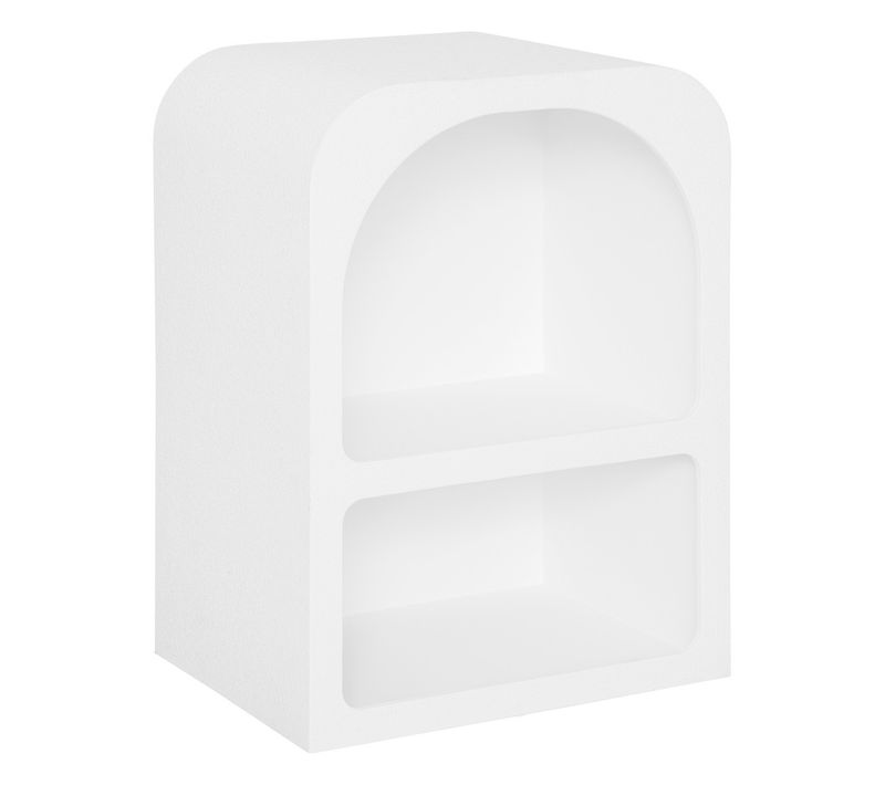 Table D'appoint Table De Chevet En Bois Blanc H 55 Cm