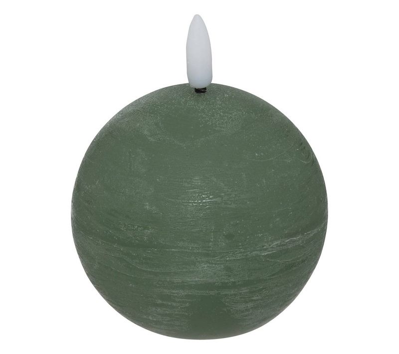 Bougie Boule à LED "molia" D12cm Vert Foncé