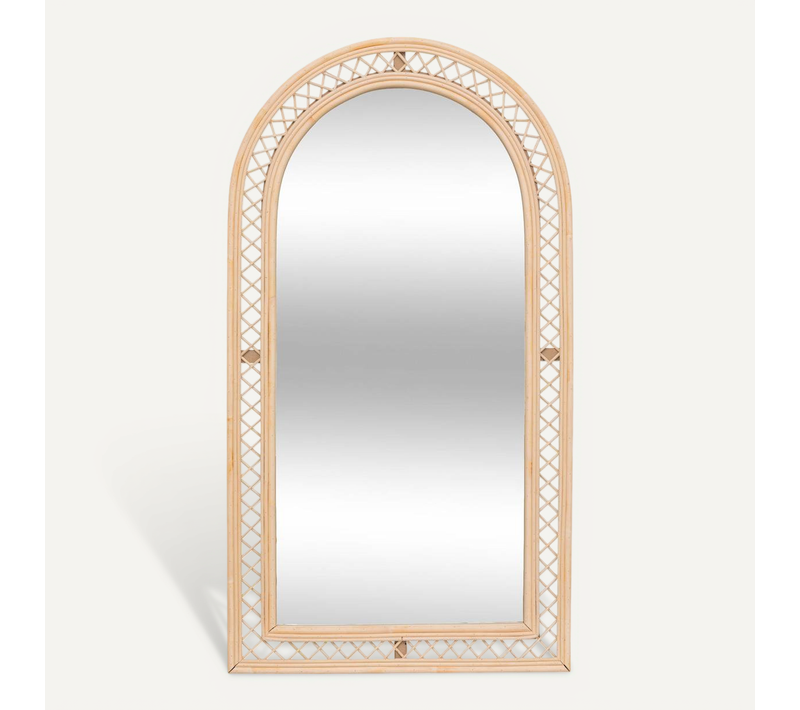 Miroir Arche "anahi" Rotin Marron 87x47cm