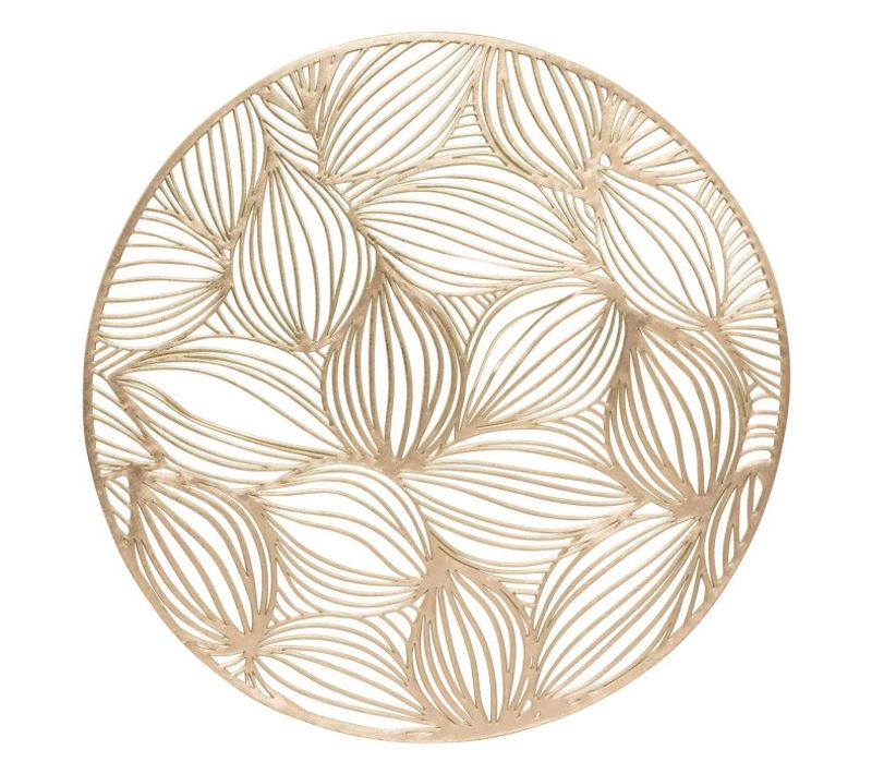 Set De Table Rond Ajouré "automne" 38cm Doré