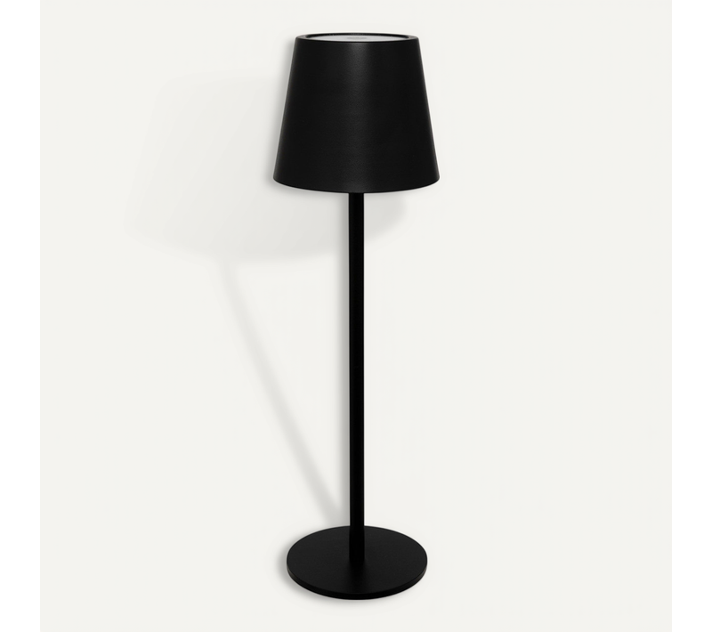 Lampe D'extérieur LED Rechargeable USB En Acier Noir D 11 X H 37 Cm