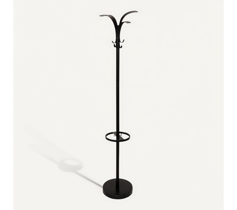 Porte Manteaux 8 Tiges Métal Noir Strongy