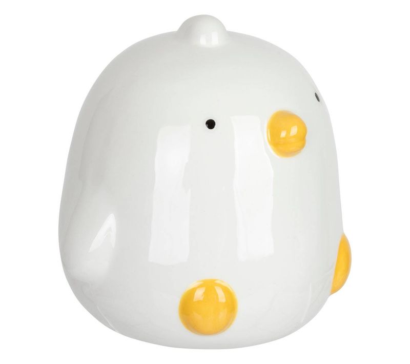 Tirelire Enfant Poussin Grond Blanc et Jaune H14cm
