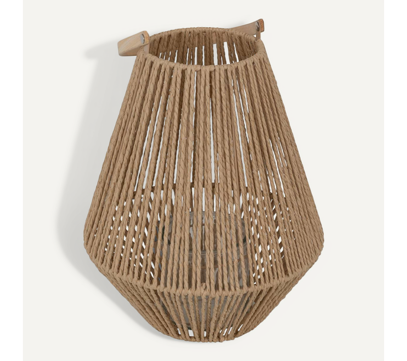 Lanterne "ross" Fibre Végétale Marron H31cm
