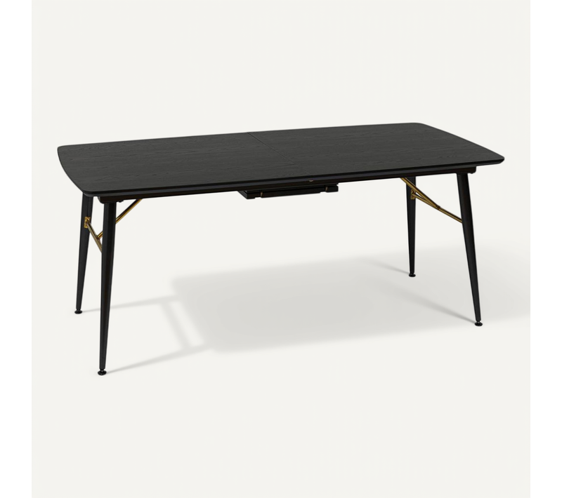 Table À Manger Extensible Aubrey Noir 180x220cm