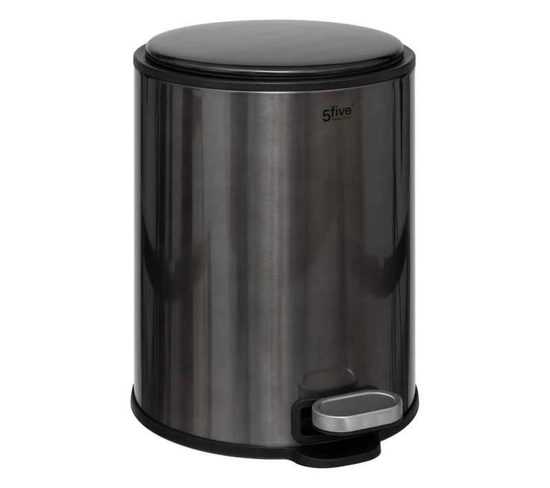 Poubelle "delta" 6l Métal Noir