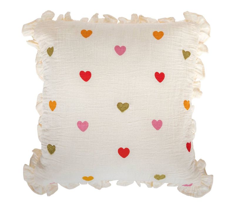 Coussin Enfant Amour Aina Beige 40x40cm