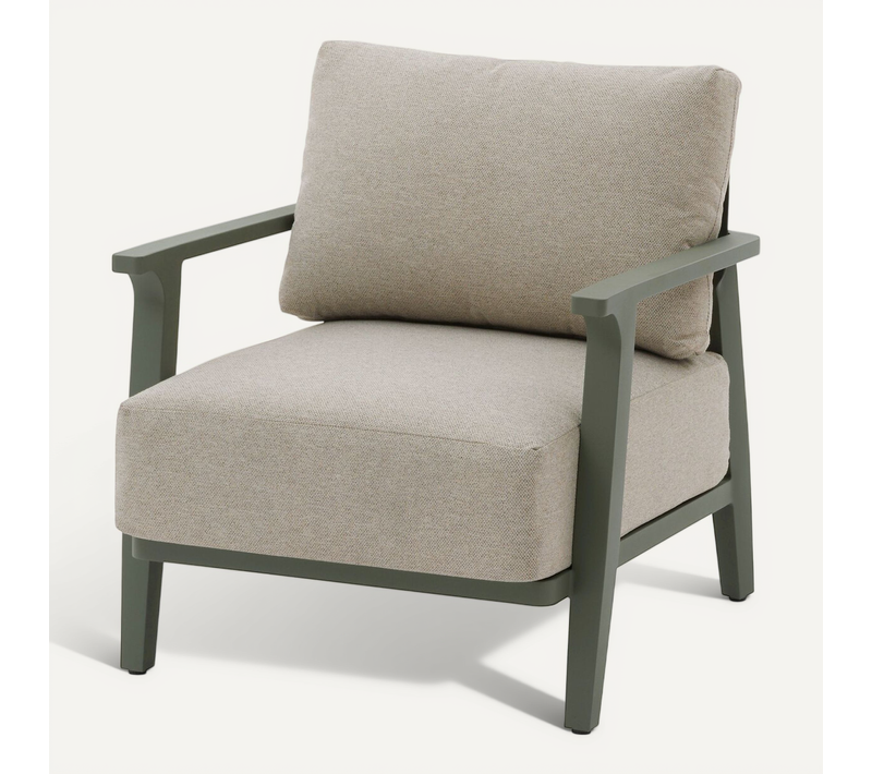 Fauteuil De Salon De Jardin En Aluminium Pulpy - Vert Laurier