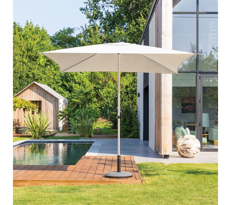 Parasol Droit Carré 2,5x2,5m Soya Blé/argile