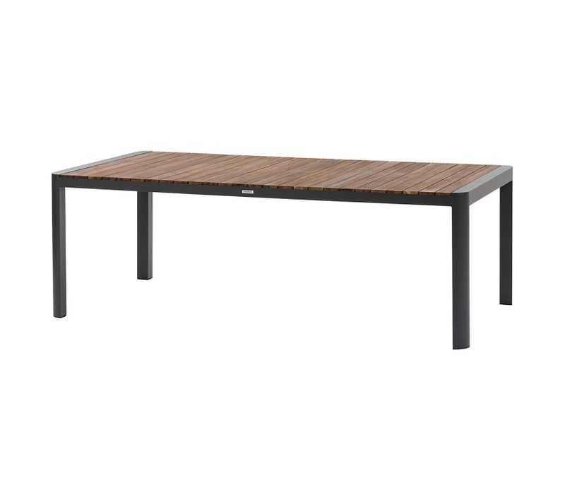 Table De Jardin Fixe En Aluminium Et Acacia 10 Places Paradize - Noyer Et Graphite
