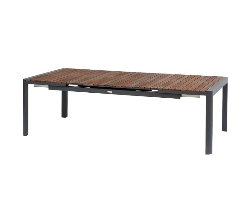 Table De Jardin Extensible En Aluminium Et Acacia 12 Places Paradize - Noyer Et Graphite