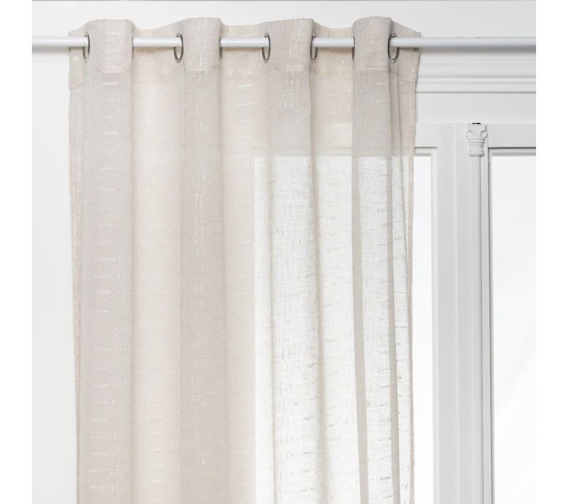 Rideau Voilage Floqué "fred" 140x240cm Beige