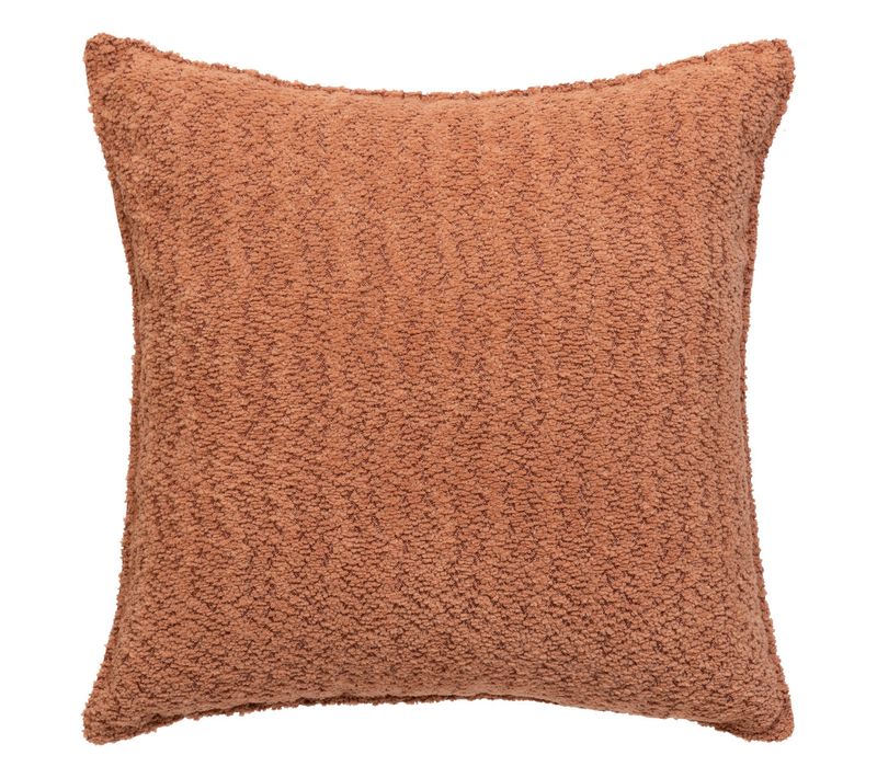 Coussin Décoratif Bouclette Terracotta 45 X 45 Cm
