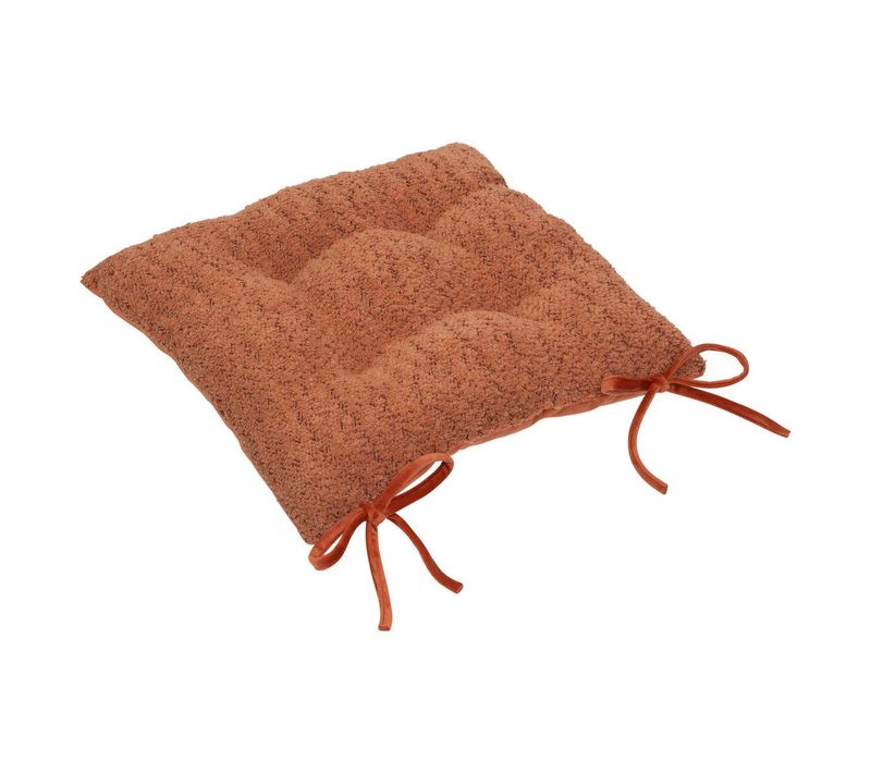 Galette De Chaise Soana Bouclette Terracotta 38x38cm