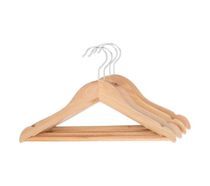 Lot De 4 Cintres Enfant Bois H19cm
