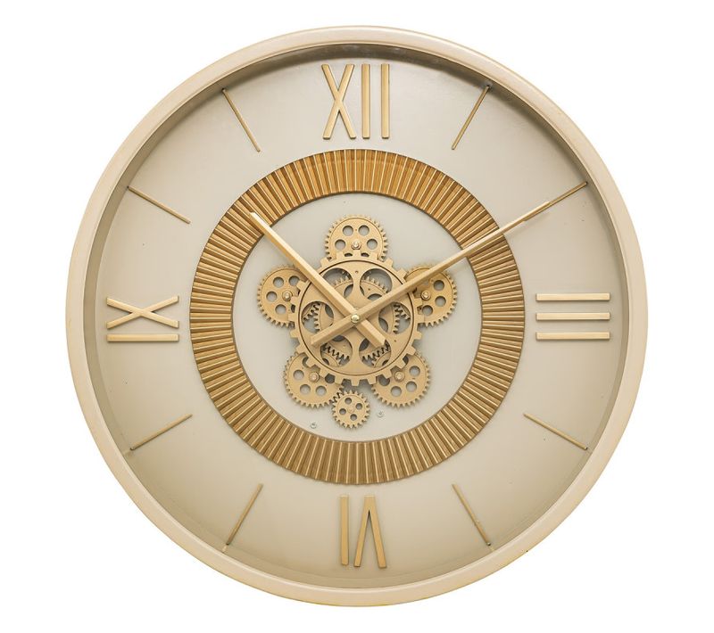 Horloge Mécanique Guiliana Métal Beige D50cm