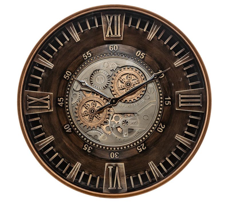 Horloge Mécanique Yoni Métal Marron D59cm