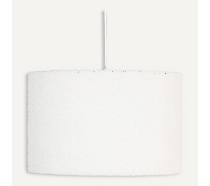 Luminaire Suspension En Bouclette Blanche D 37 Cm