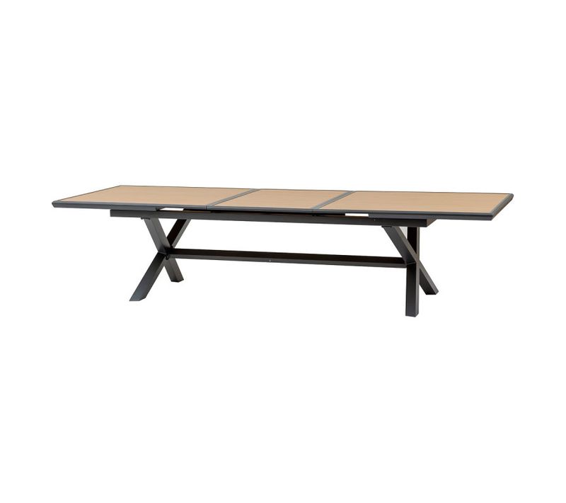 Table Extérieure Extensible 12p. Axiome Effet Bois Et Graphite