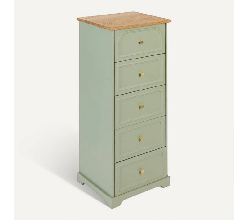 Chiffonnier 5 tiroirs vert Mohea Cela