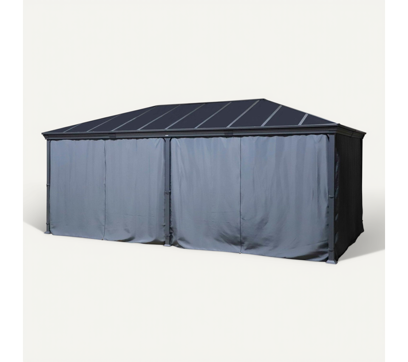 Rideaux Pour Pergola Belize - 3,6 X 6 M - Gris Ardoise