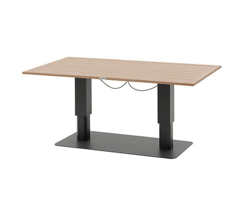 Table De Jardin Relevable Rectangulaire En Aluminium Salimia - Graphite Et Honey