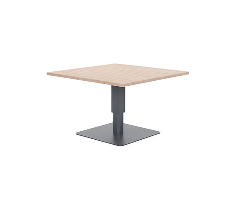 Table De Jardin Relevable Carrée En Aluminium Salimia - Graphite Et Honey