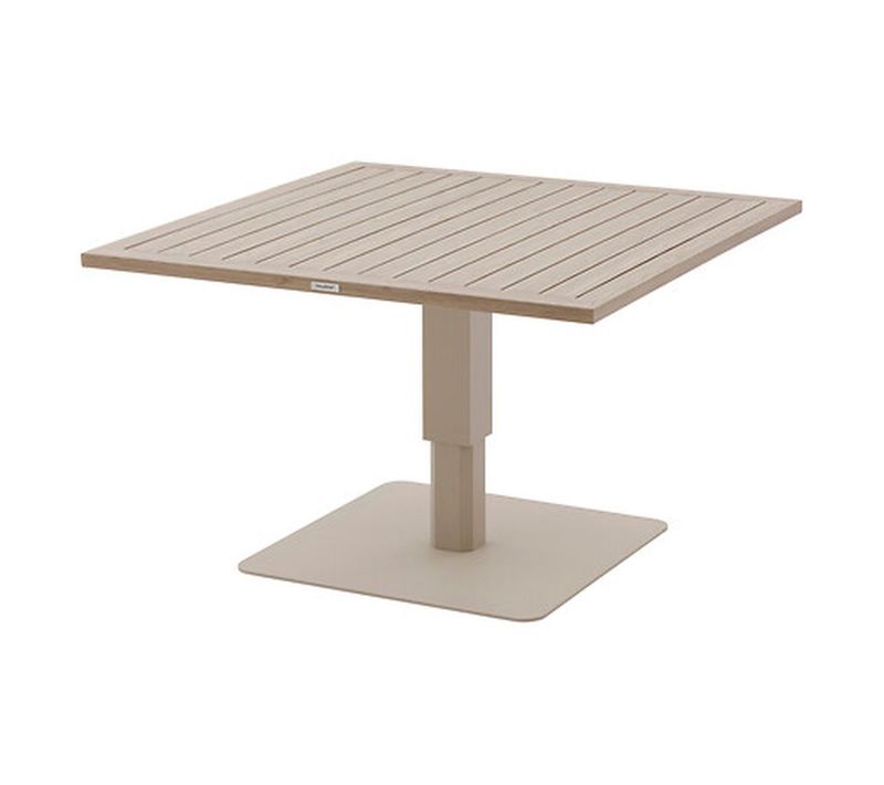 Table De Jardin Relevable Carrée En Aluminium Salimia - Graphite Et Honey
