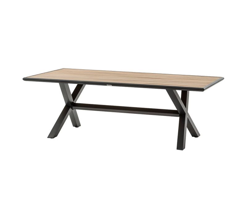 Table Extérieure Fixe Axiome 8p. Eucalyptus Graphite