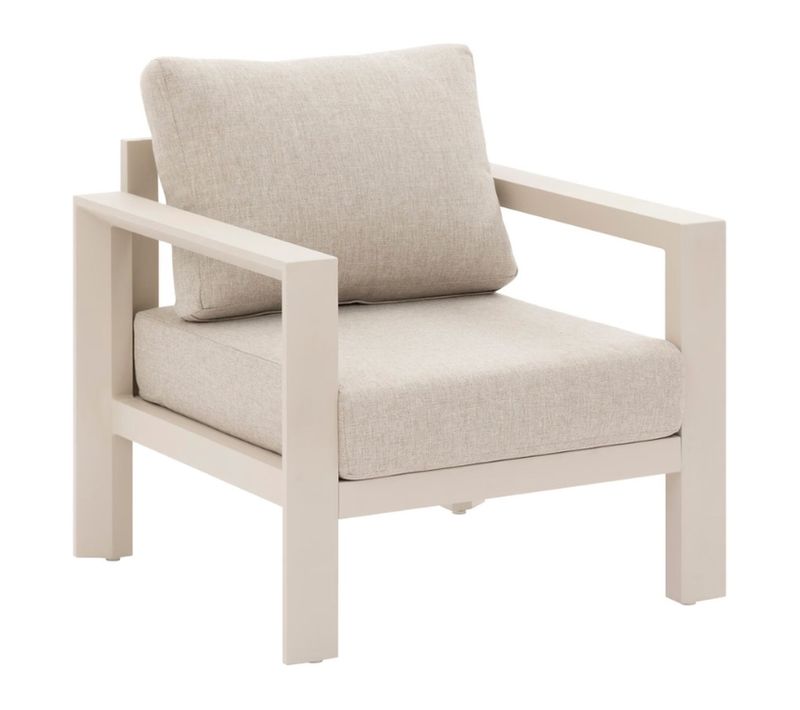 Fauteuil De Salon De Jardin En Aluminium Evasion - Argile