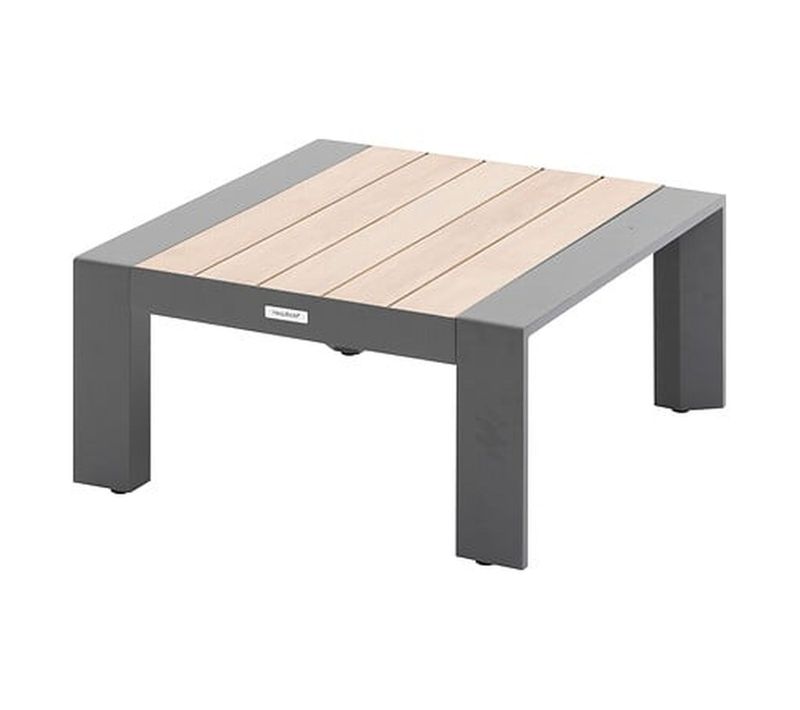 Table Basse De Jardin Petit Modèle En Aluminium Effet Bois Evasion - Graphite Et Honey