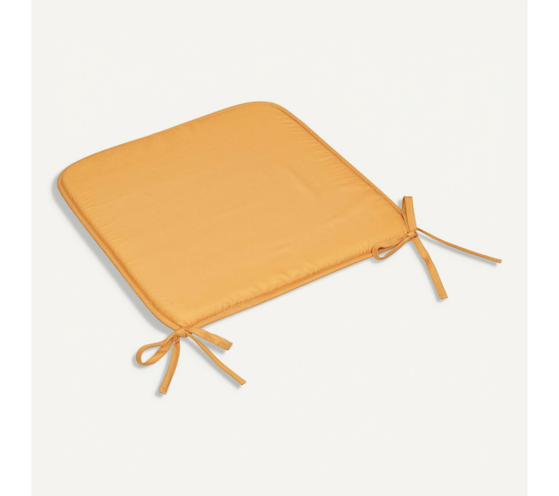 Galette De Chaise Micro Jaune Ocre 39x39cm
